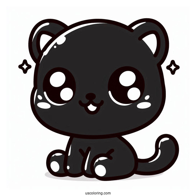 Cute Kawaii Black Panther For Kids