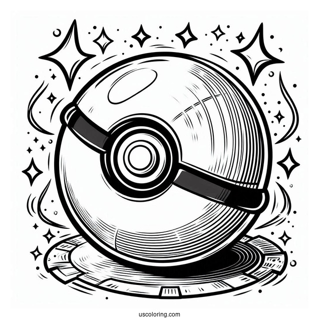 Pokéball Coloring Page Of Great Ball Pokemon Card