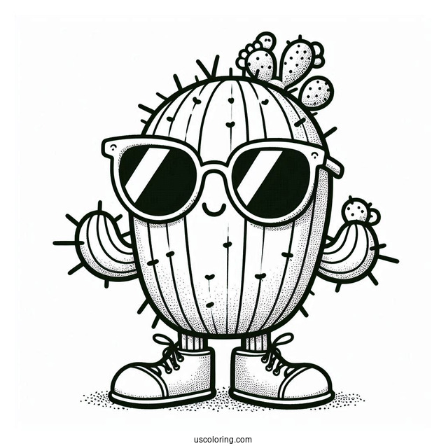 Cool Cactus Wearing Sunglasses