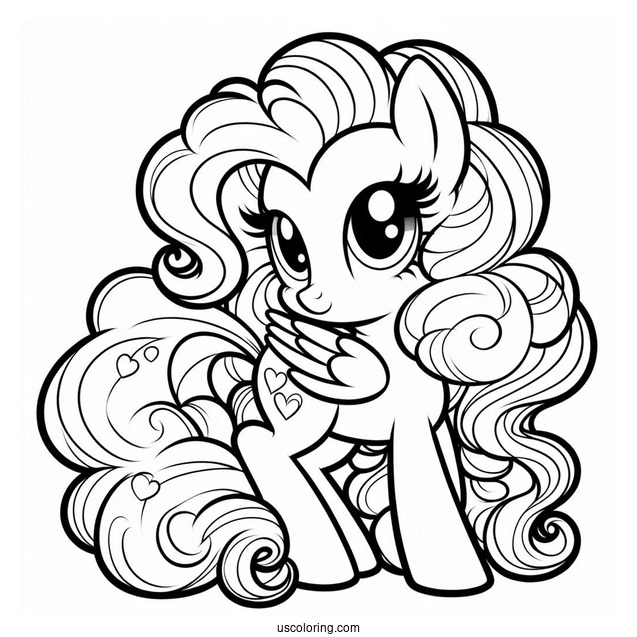 Equestria Girls Pinkie Pie Coloring Page With Pony Pinkie Pie