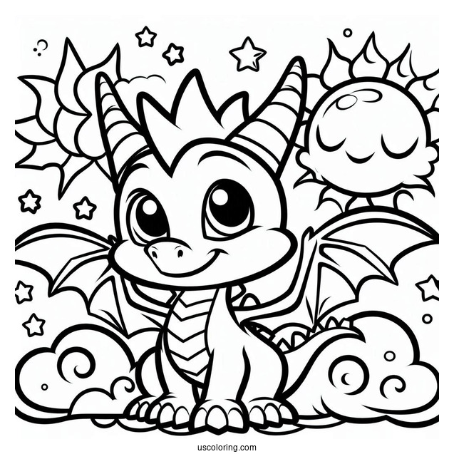 Sypro Coloring Page Adorable Belen In the Clouds Coloring Sheet