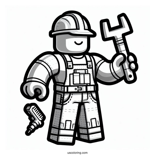 Roblox Construction Skins Coloring Sheet