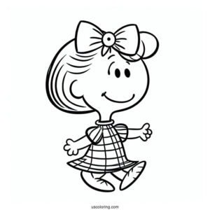 Coloring Page Of Sally From Peanuts