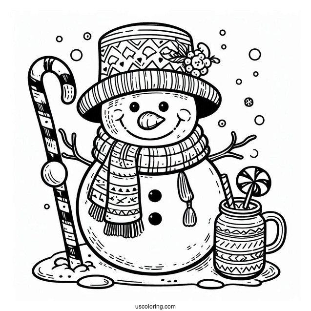 Coloring Sheet Of Frosty The Snowman