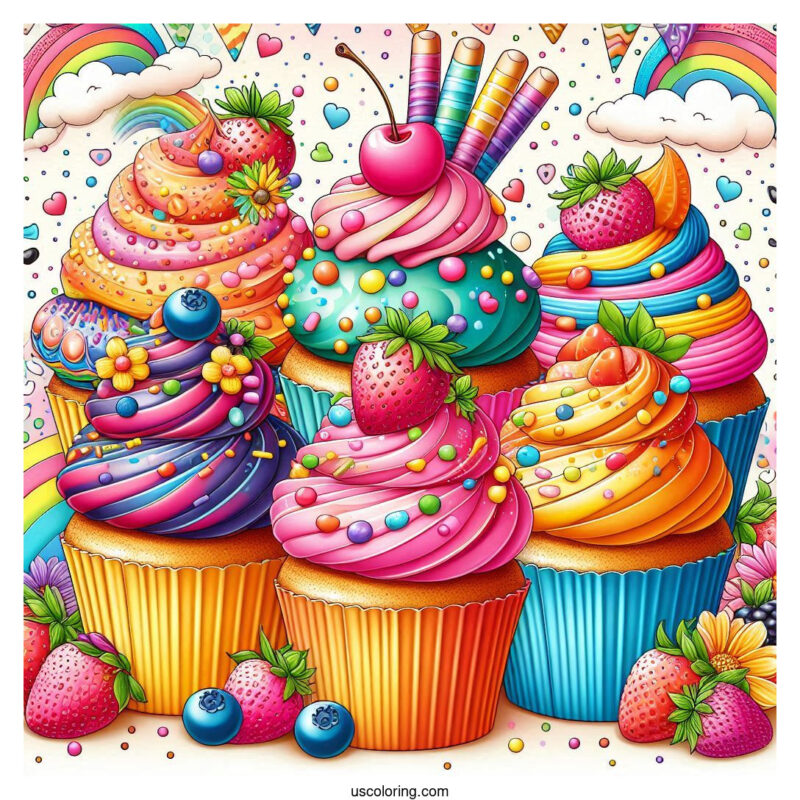 cupcake coloring pages feature image