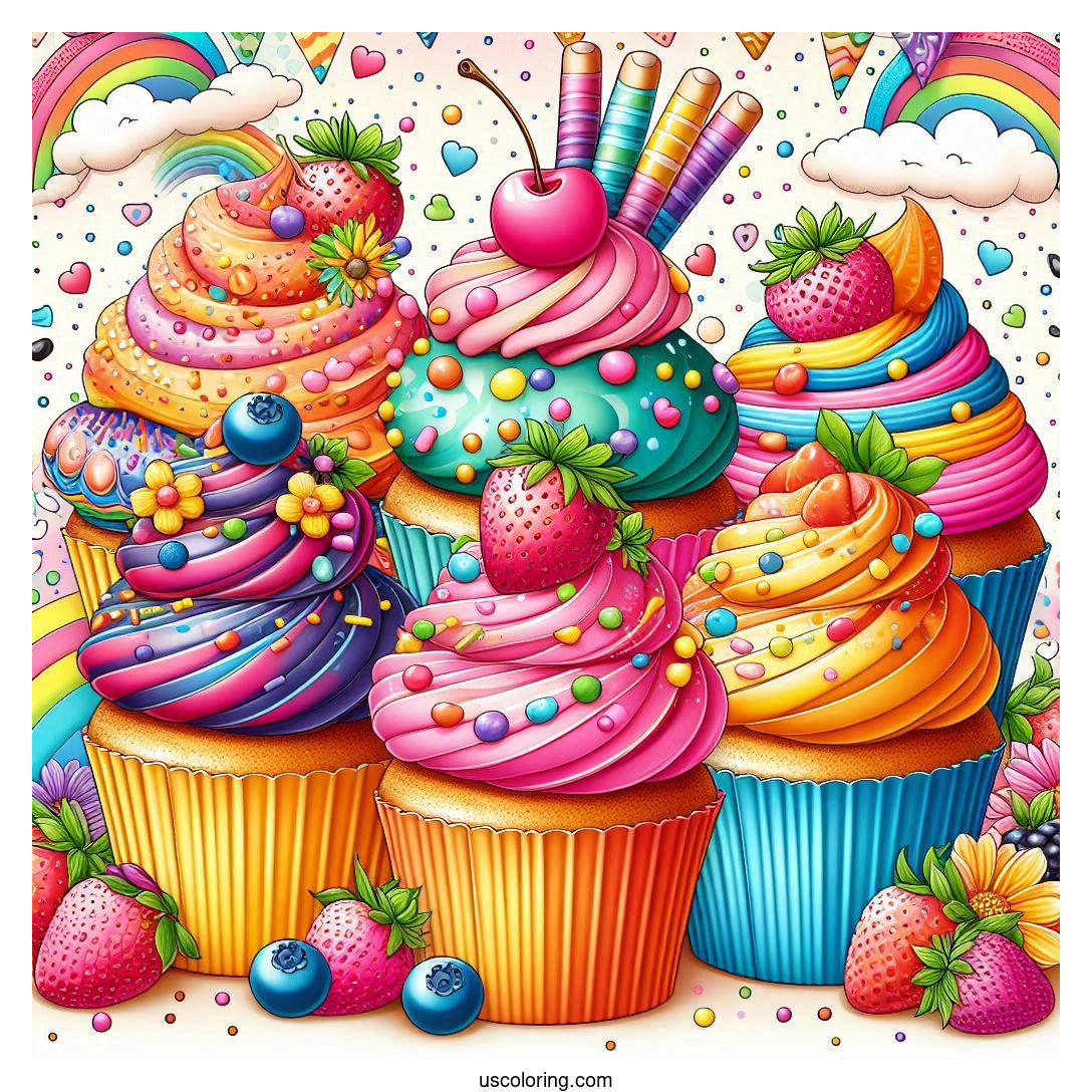 cupcake coloring pages feature image