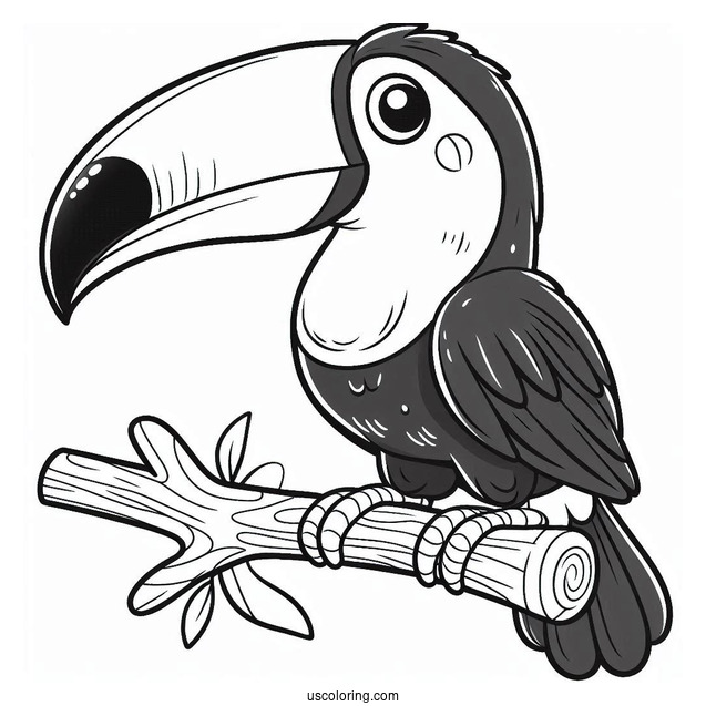 Toucan Parrot Coloring Sheet