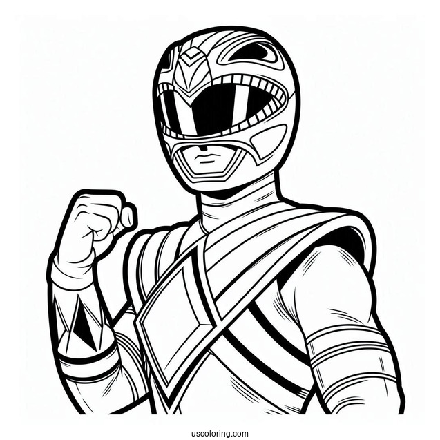 Coloring Page Of Tommy Oliver Green Power Ranger