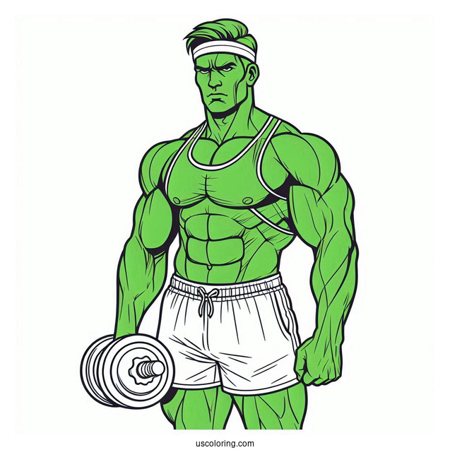 Easy Hulk Coloring Page For Kids