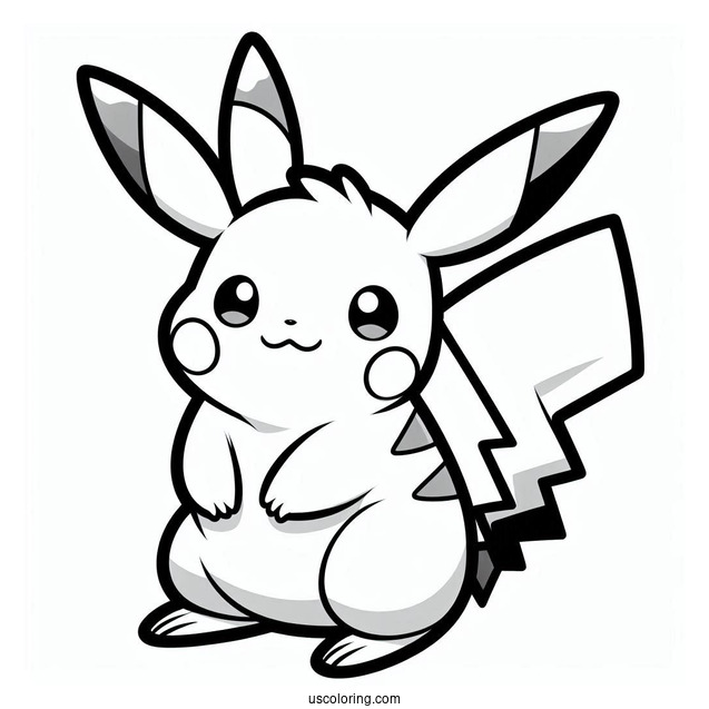 Raichu Outline Coloring In