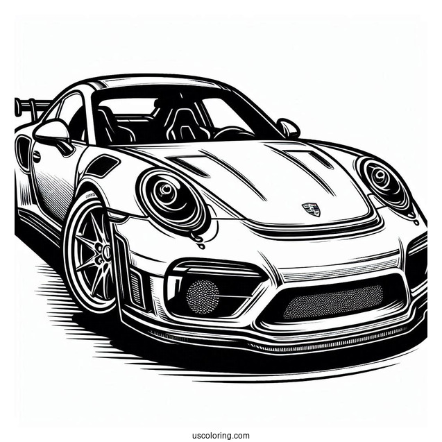 Porsche Coloring Page Logo