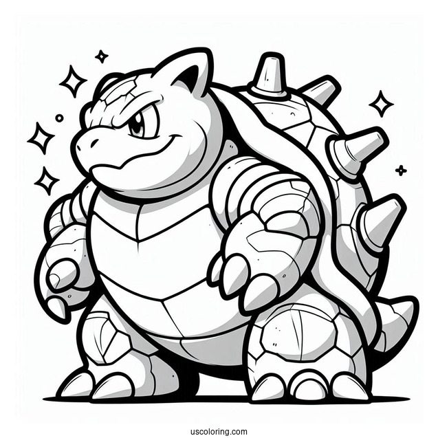 Coloring Sheet Of Blastoise