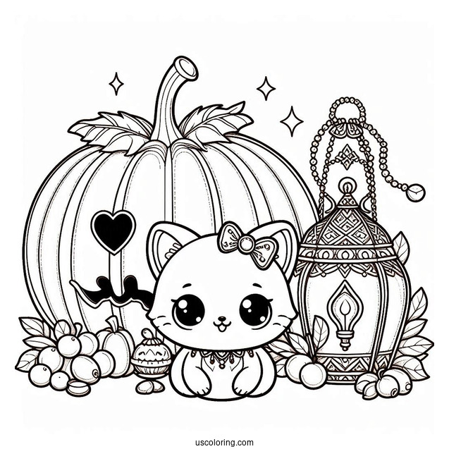 Palace Pets Coloring Page Of Cute Pumpkin, Treasure, And Berry For Kids