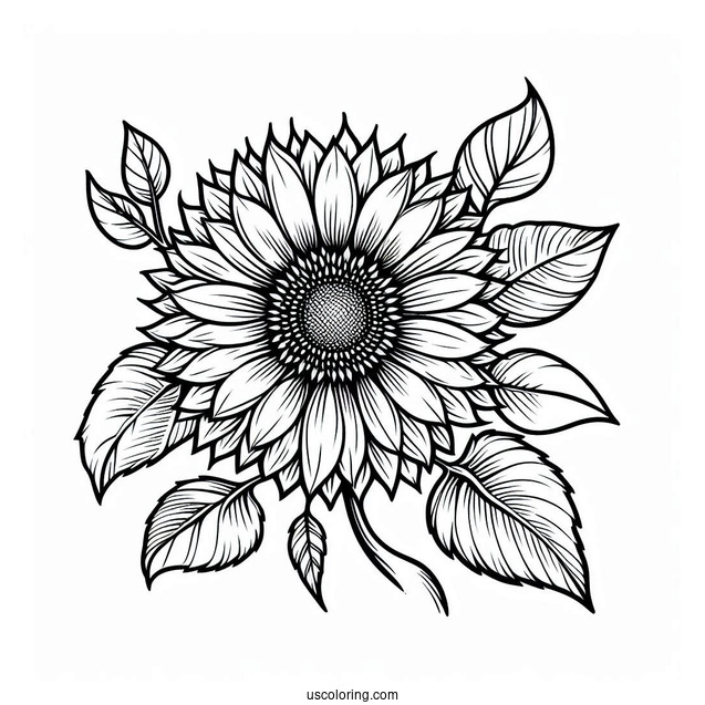 Sunflower To Color