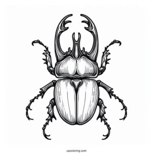 Eastern Hercules Beetle Coloring Page