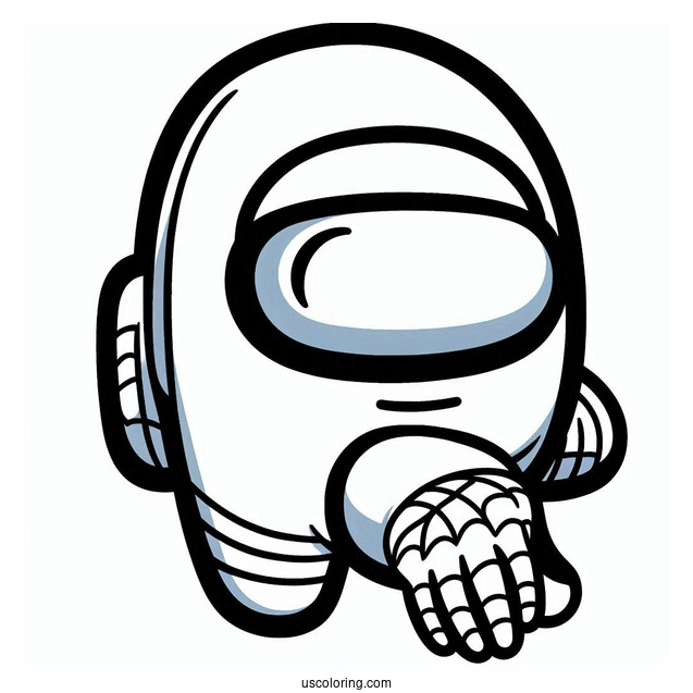 Among Us Spider-Man Coloring Picture For Kids