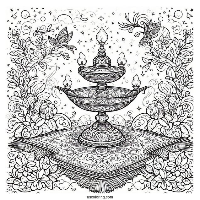 Shimmer And Shine Coloring Page Balancing On A Magic Carpet
