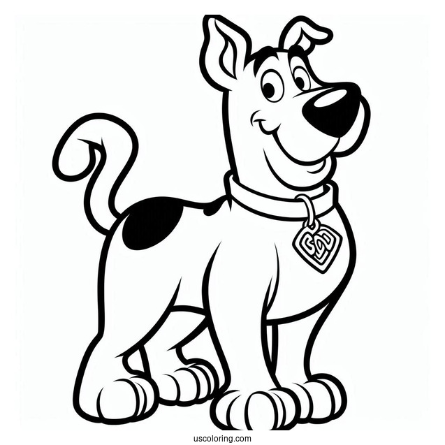 Simple Coloring Page Of Scooby-Doo