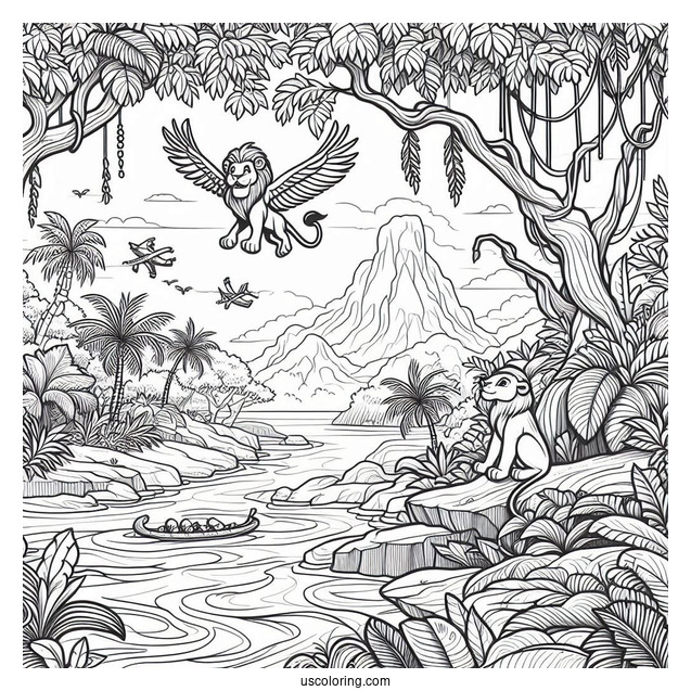 Detailed Jungle Book Coloring Page Of Poster