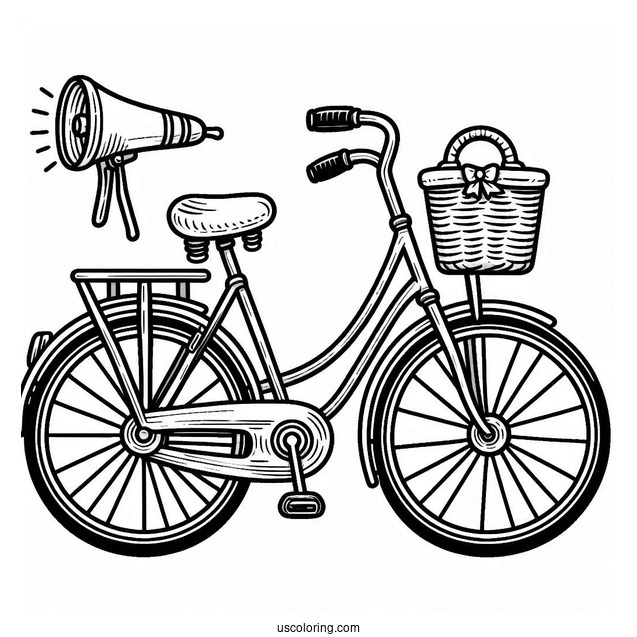 Children's Bicycle Coloring Page
