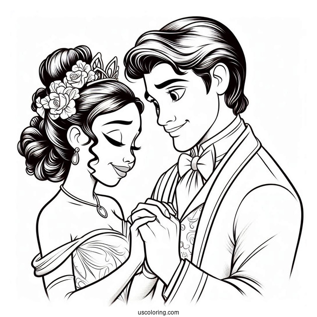 Close Up Of Princess Tiana With Prince Naveen
