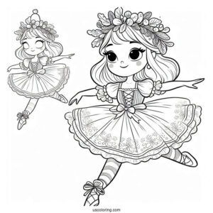 The Sugar Plum Fairy From Nutcracker To Color