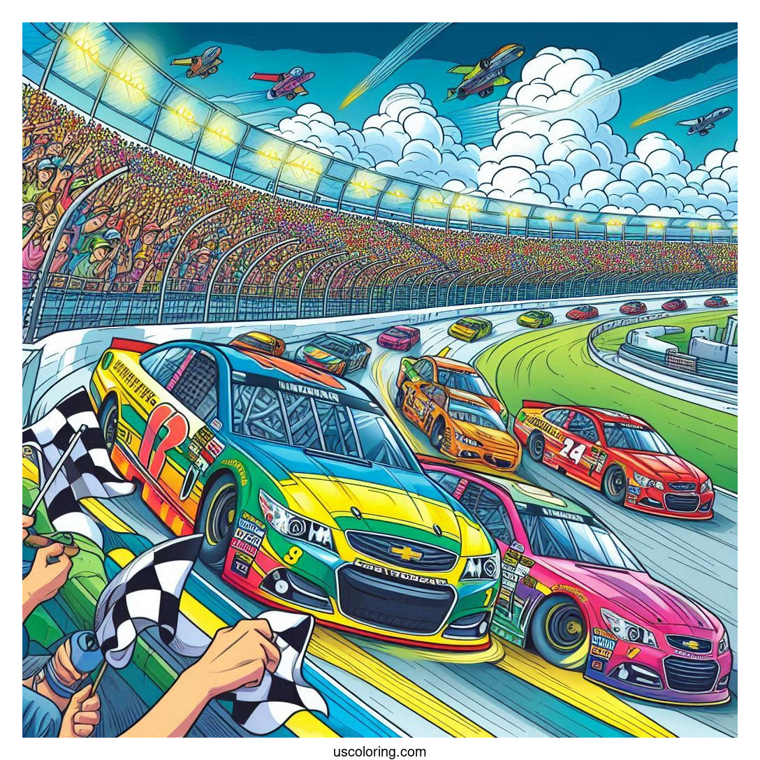 NASCAR Coloring Pages Featured Image