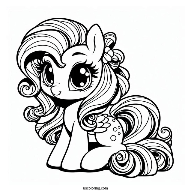 Ragamuffin With Rarity Coloring Page