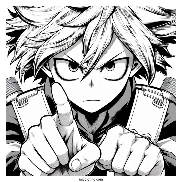 Full Page My Hero Academia Coloring Page Poster