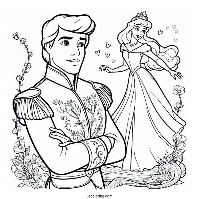 Coloring Page Of Prince Phillip From Sleeping Beauty