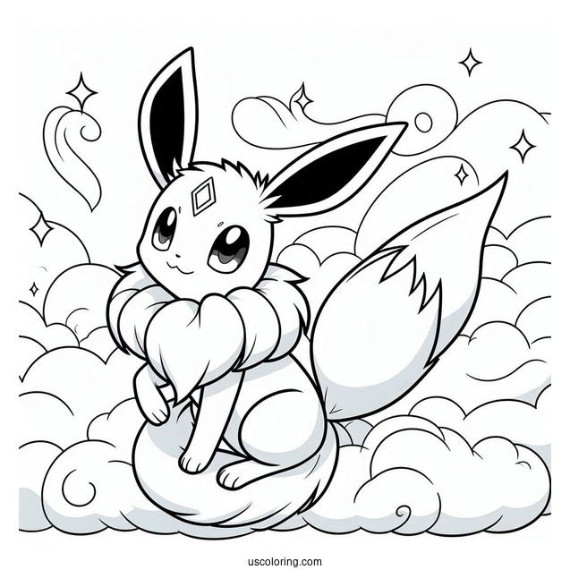 Sylveon Eevee In The Clouds