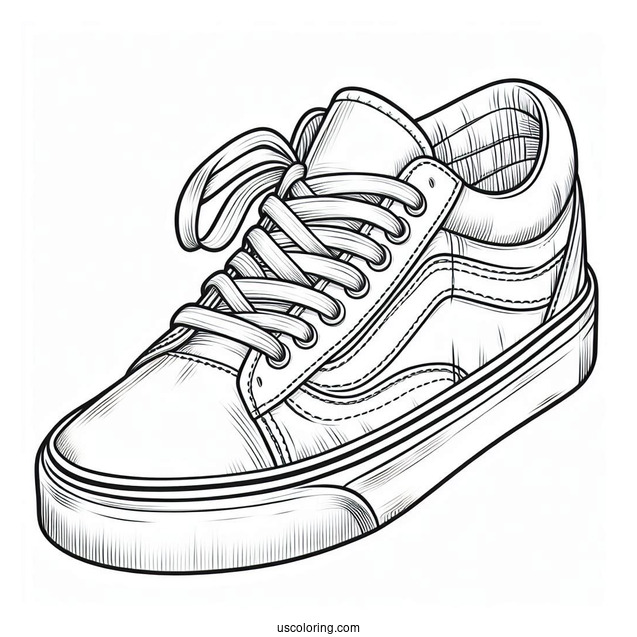 Coloring Page Of A Pair Of Vans