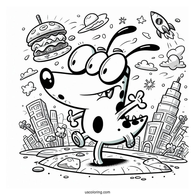 Nickelodeon Coloring Page Of Rocko s Modern Life