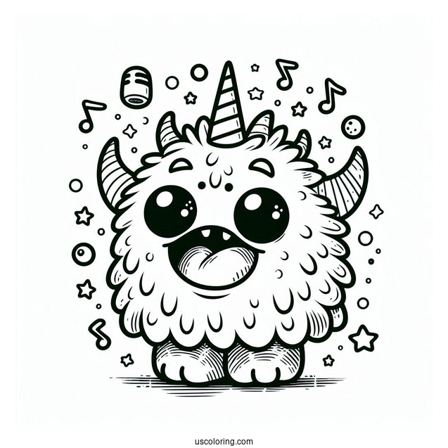 Detailed Rare Bona Petite My Singing Monster Coloring Page