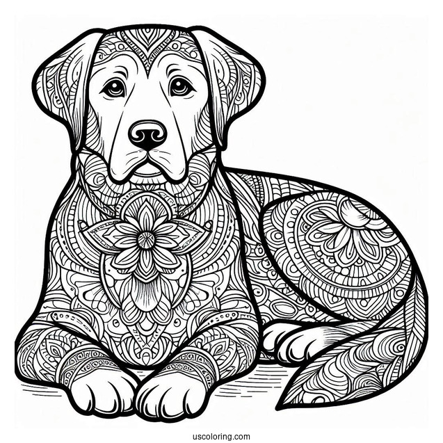 Labrador Retriever Dog Mandala