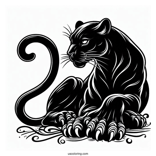 Black Panther With Claws Out