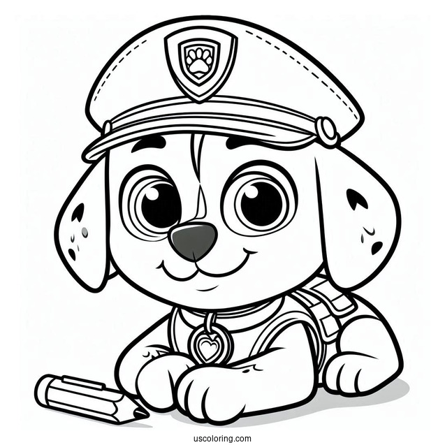 Easy Coloring Page Of Marshall To Color