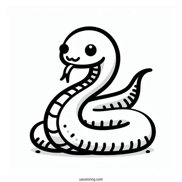Coloring Page Of Snake For Preschoolers