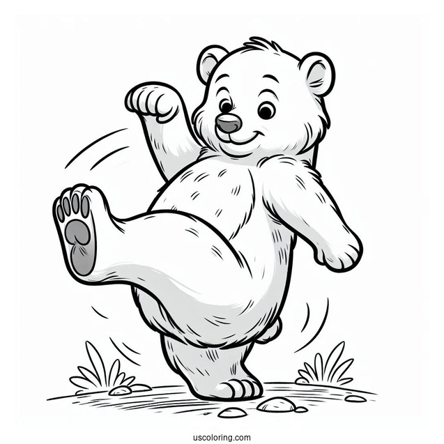 Baloo Bear Coloring Page From Jungle Book Dancing