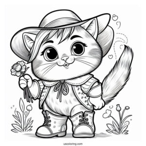 Puss In Boots Coloring Page
