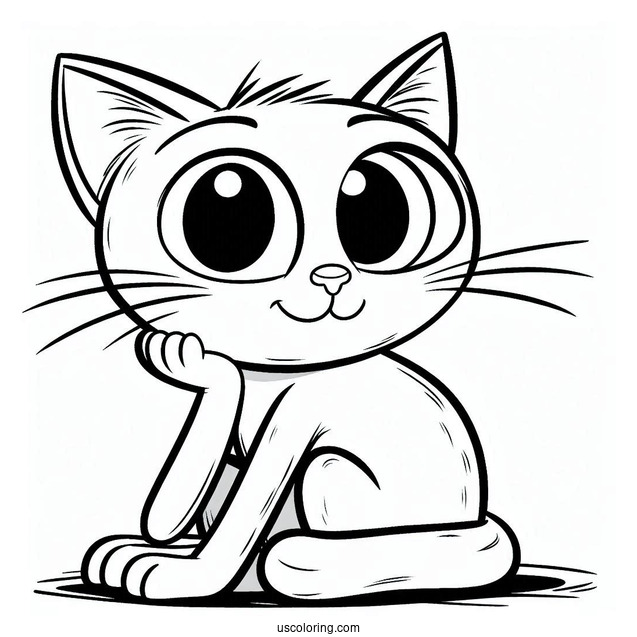 Easy Pete The Cat Coloring Picture