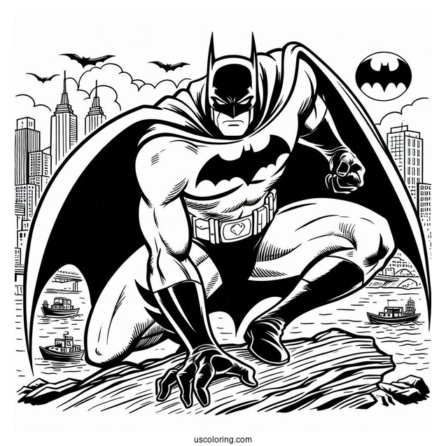 The Batman Coloring Page