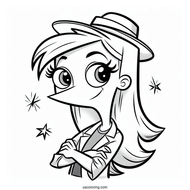 Phineas And Ferb Coloring Page Of Vanessa Doofenshmirtz