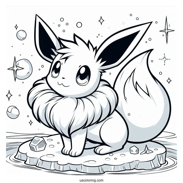 Glaceon Eevee On Ice To Color