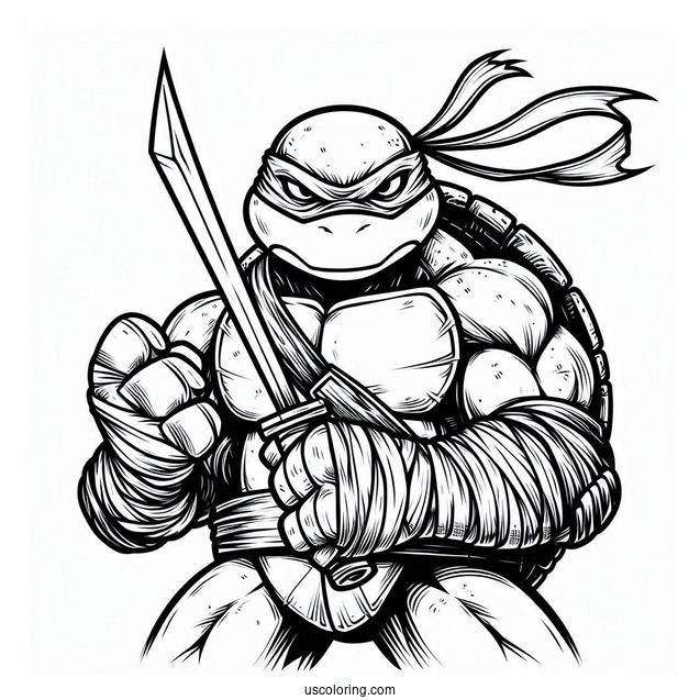 Ninja Turtles Coloring Page Of Angry Teenage Mutant