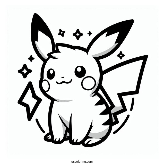 Raichu Coloring Page Head Bolt Pokemon Card