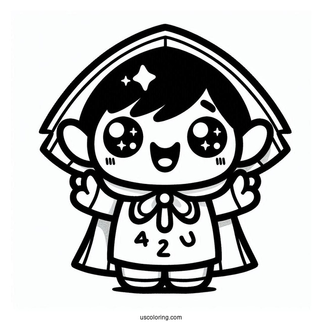 Kawaii Chibi Count Von Count Coloring Page For Preschoolers