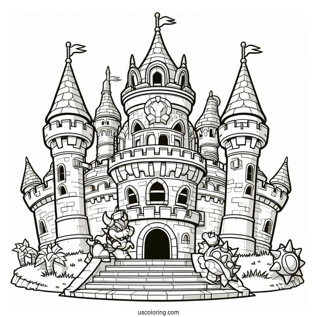 Bowsers Castle To Color