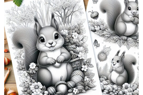 Squirrel Coloring Pages (Free PDF Printables)