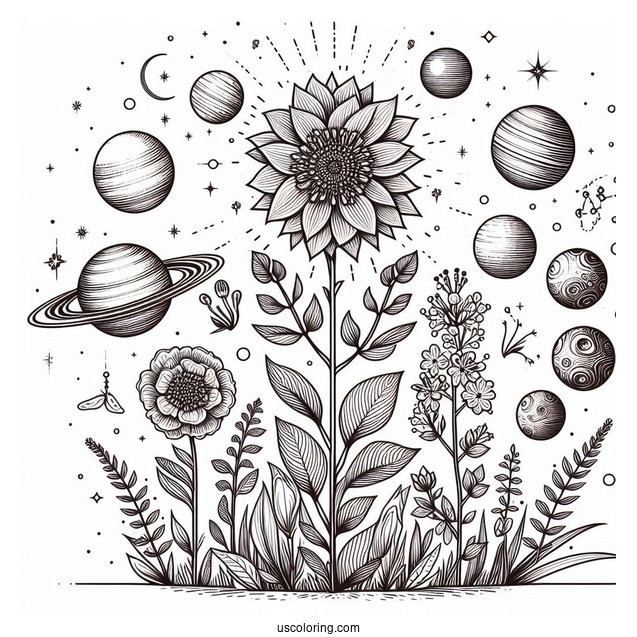 Plants In The Solar System To Scale